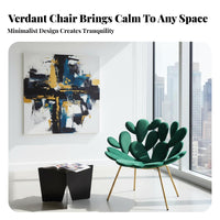 blossom Backrest Cactus-Shaped Armchair distinctive Shape paddinged perusing Chair Artistic Design Living Room Seating Statement Piece for Interior Designers, Homeowners, Book Lovers, Lounge Area, Bedroom, Home Office, Reception Hall