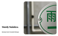 Stainless Steel Sewage Sign Rustproof Rainwater Direction Plate Waterproof Manhole Cover Marker for Municipal Workers, Outdoors