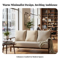 Comfortable Cushions Wooden Frame Sofa and Table Set Modern Design Commercial Furniture Stable Structure Lounge Seating Modular Arrangement for Cafe Owners, Restaurant Managers, Interior Designers, Coffee Shop, Tea House, Office Reception, Waiting Room