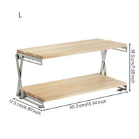 Foldable Desktop Organizer Shelf Compact Countertop Shelf Organizer Stable Desktop Rack Sturdy for Office
