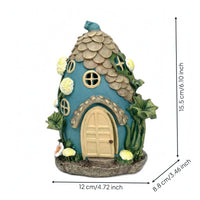 Solar House Lighting Fixture Shingled Roof Vine-Covered House Easy to Install Garden Figurine
