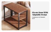 Space-Saving Multi-Tier Tea Console Compact Design Side Table Sturdy Construction Storage Rack Stable Structure for Apartment Dwellers, Homeowners, Interior Decorators, Living Room, Behind Sofa, Entryway, Home Office