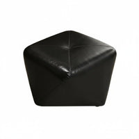 Solid Wood Frame Faceted Upholstered Pouf Sturdy Construction Low Stool Long-Lasting Footstool Space-Saving for Homeowners, Apartment Dwellers, Students, Living Room, Entryway, Cloakroom, Bedroom