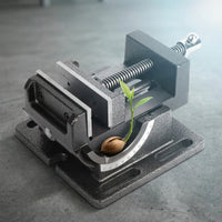 Tilting Drill Press Vise Industrial Swivel Vise with Graduated Base Stable for Machinists, Workshop, Workbench