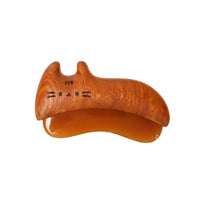 Red Sandalwood Cat-Shaped Gua Sha Board for Body Massage