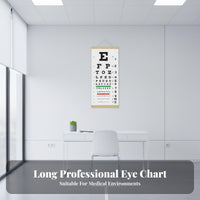 Long-Lasting PVC Material Snellen Eye Chart High-Clarity Print Visual Acuity Chart Washable for Optometrists, Kids, Medical Office, School
