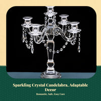 Crystal Candle Holder, Modern Glass Candlestick Centerpiece
