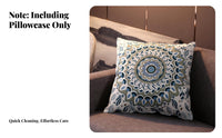 Ethnic Print Pillowcase Gentle Feel Bohemian Square Pillow Cover Retro Pattern Pillow Cover Case Hidden Fastener for Motorists