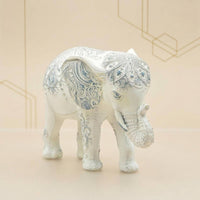 Decorative Elephant Figurine Resin Elephant Figurine Light-Toned Ornamental Item for Tabletop, Entryway