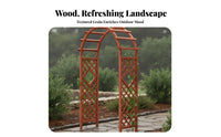 Wooden Garden Arch Anti Wooden Garden Arbor Weather-Resistant Climbing Plant Archway for Landscapers, Homeowners, Courtyard, Backyard, Lawn
