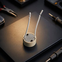 Ceramic GU10 Lamp Holder with High Temperature Resistant Wire, Single Replacement Lamp Holder for 220V 3A DIY Lighting, LED Wire Socket