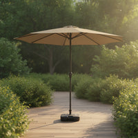Patio Umbrella with Base Outdoor Central-Pole Umbrella Sunsun-Blocking Parasol Patio Con Base for Garden, Poolside, Beach