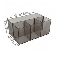 Acrylic Pen Holder Multi-Functional Transparent Pencil Storage Box Desktop Stationery Organizer for Students, Office, Desktop, Dorm Room