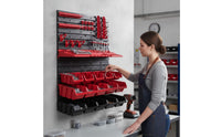 Space-Saving Pegboard Organizer with Bins and Hooks Modular Wall-Mounted Tool Organizer Heavy-Duty Pegboard with Bins Multi-Purpose for Mechanics
