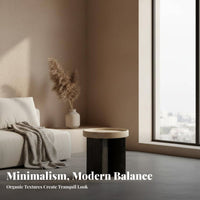 Wabi-Sabi Design Round Pedestal Table Minimalist Design Round Pedestal Stand Movable Home Furniture Compact Size for Decor Enthusiasts, Interior Designers, Apartment Dwellers, Sofa Side, Living Room, Bedroom, Reading Nook