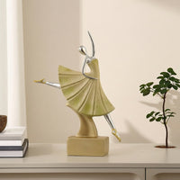 Ballerina Figurine Sculptural Ballet Dancer Figurine Ballet Dancer Statue Decorative Decor Elegant for Dancers, Living Room