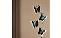 Crystal Butterfly Ornament Gold Tone Butterfly Decor with Crystal Polished Tabletop Sculpture for Living Room