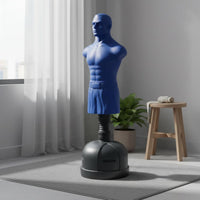 Fillable Base Silicone Man Sandbag Long-Lasting Freestanding Punching Training Partner Heavy-Duty Human Torso Striking Target Quick Rebound for Combat Artists, Fitness Enthusiasts, Beginners, Home Gym, Dojo, Garage, Office