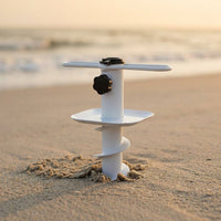 Outdoor Beach Umbrella Base, Iron Spiral Ground Anchor for Portable Sunshade, Stall Umbrella Fixed Base, Sand Anchor