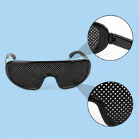 Wraparound Perforated Glasses Sleek Perforated Glasses with Resin Frame for Adults, Eye Training, Home Practice