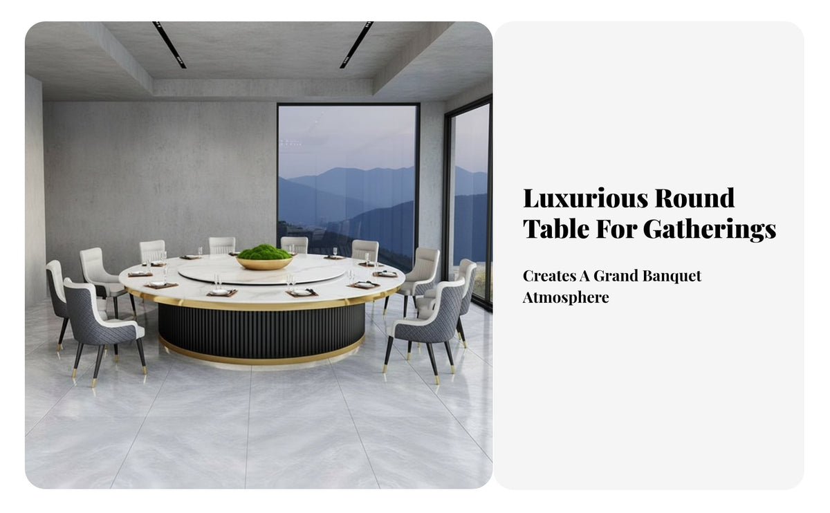 Round Hot Pot Table Built-in Induction Cooker Electric Rotating Dining Table Heat Resistant for Restaurant Owners, Families, Hotels, Restaurants, Home