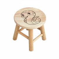childappealing Cartoon creature Face Stool Cute Design children's Furniture polished Rounded Edges Low Seat Sturdy Construction for young children, Preschoolers, Parents, Kindergarten, Playroom, Living Room, Entryway