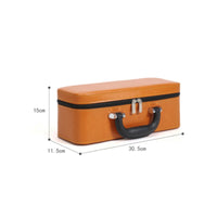 15-Slot Zip-Around Bracelet Case Leather-Like Bracelet Storage Case Padded Lined Interior
