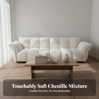 Tufted Cumulus Sofa Removable Cover Living Room Furniture Soft Material Upholstery Couch for Interior Design Aficionados, Young Adults, Home