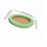 Breathable Cooling Mat with Cushioned Rim Comfortable Bamboo Pet Bed Soft Cooling Pad Long-Lasting for Cats, Summer