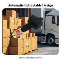 Retractable Pallet Strap High Tensile Strength Automatic Retractable Strapping Heavy Duty Self Retracting Cargo Strap for Warehouse, Logistics