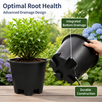 15 Large Plant Pots, 32cm Round Heavy Duty Outdoor Planter, Breathable Garden Pots with Drainage Holes for Flowers & Shrubs