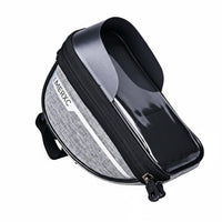 Press-sensitiveSensitive Window Bike Phone Holder Bag Zippered Compartment Bike Phone Bag Mounting Straps Bike Triangle Pouch Reflective Striping