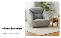 cleanable Inflatable Fabric Armchair Removable Cover Air Sofa Minimalist Design Indoor Seating Quick Inflation for Students, Renters, Living Room, Balcony, Apartment, film viewing