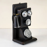 Metal Rotary Dial Phone Model Tabletop Telephone Ornament European-Inspired Vintage Phone Decor Decorative Craft