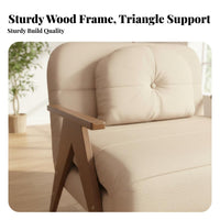 2-in-1 Design Fold-extendable Single Bed Chair Multi-Functional Pull-extendable Single Bed Chair Foldable transformable Armchair Space-Saving for Apartment Dwellers, Students, homeowners, Balcony, Small areas, Living Room, Home Office