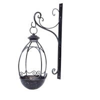 Wall Hanging Planter Farmhouse Lantern Planter Plant Hanger Hook with Bracket Decorative Hanging Basket Wall Hook Heavy Duty