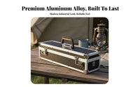 Aluminum Storage Box Lightweight Design Lockable Aluminum Box Portable Cutlery Briefcase Sponge Lined Interior