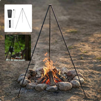 Campfire Tripod Portable Camping Pot Stand Stainless Steel Campfire Cooking Stand for Picnic