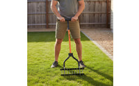 Long Handle Stand up Lawn Aerator Easy to Use Manual Turf Aerator Heavy Duty Lawn Punch Tool Rust Resistant