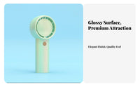 Portable Handheld Mini Fan Compact Size USB Rechargeable Fan Adjustable Speed Settings Lanyard Friendly for Students, Dormitory, Travel, Office, Outdoor