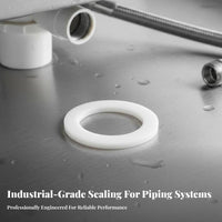 PTFE Sealing Washer Fibrous Mineral Flexible Tube Washer Leak-Resistant Faucet Strainer Gasket for Plumbers, Homeowners, Lavatory, Kitchen