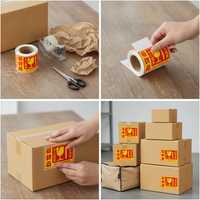 Fragile Warning Stickers for Shipping and Packaging, Handle with Care Labels