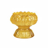 Eight Auspicious Symbols Pattern Buddhist Butter Lamp Holder Solid Base Butter Lamp Holder Sturdy for Buddhists, Temple, Meditation Studio