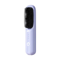 Rechargeable Cordless Hair Straightener Brush Portable Straightening Brush with Negative Ions Adjustable Temperature Frizz-Reducing for Travelers