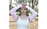 Breathable Ice Silk Sun Sleeves Lightweight Stand Collar Arm Sleeves UPF50+ Arm Cover Shawl Cool Touch for Cycling