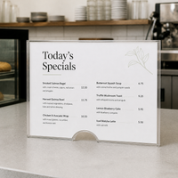 Acrylic Transparent Document Holder for A3/A4 Paper & Business Licenses