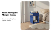 Nordic design Rotating Compartment Trolley Mobile Design Nightstand Multi-Functional Storage Cabinet Space-Saving for Apartment Dwellers, Homeowners, Bedroom, Living Room, Home Office, Kitchen