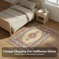 Realistic Intricacy European Design Miniature Carpet Versatile Decoration Dollhouse Carpet High-Quality Craftsmanship for DIY Crafters
