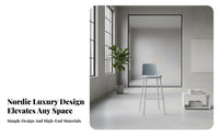 Modern Design Molded Seat Bar Stool Minimalist design High Chair Nordic Aesthetic Household Furniture With Backrest for Adults, Homeowners, Business Owners, Kitchen Island, Restaurant, Dining Room, Office