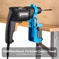 360° Rotation Electric Drill Bench Clamp Multi-Functional Universal Drill Bracket Easy to Attach for DIYers, Model Makers, Benchtop, Garage